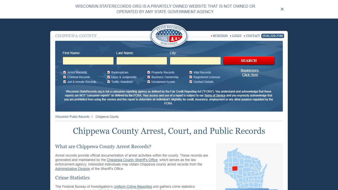 Chippewa County Arrest, Court, and Public Records